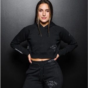 Flag Nor Fail cropped hoodie